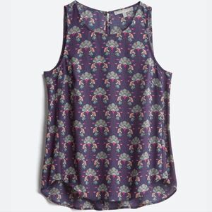 Daniel Rainn Floral Sleeveless Top, Size Small